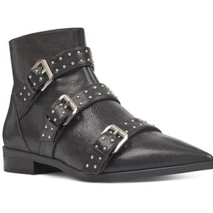 Nine West Seraphim black leather booties 8.5